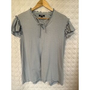 Chaps By Ralph Lauren Shirt Sz L Swiftie Nautical Blue Jean Girl Core